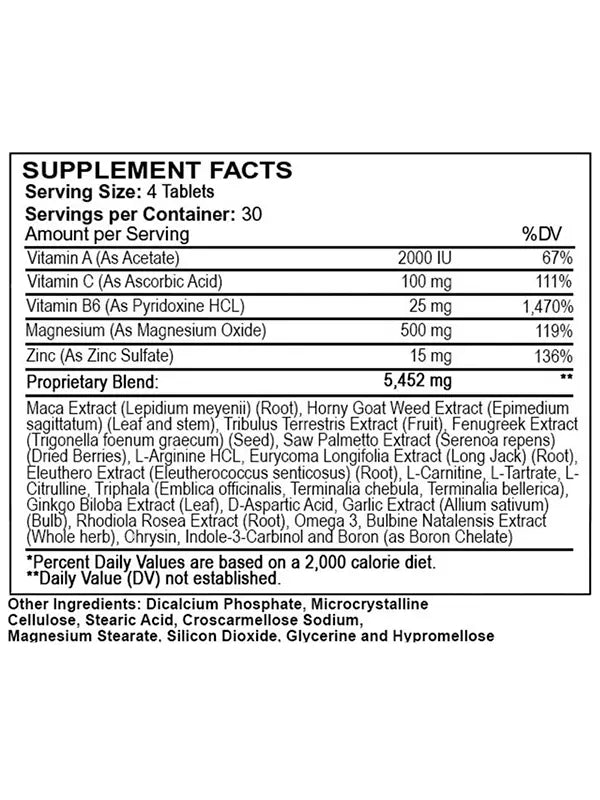 Monster Test 120 Tabletas