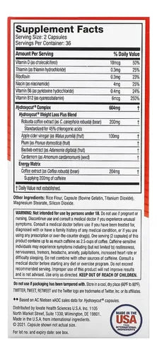 HYDROXYCUT ORIGINAL 72 CÁPSULAS